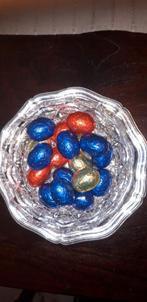 Glazen schaaltje op zilveren bordje, Antiek en Kunst, Ophalen of Verzenden