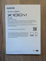 Fujifilm X100VI Handleiding nederlandstalig, Ophalen of Verzenden, Techniek