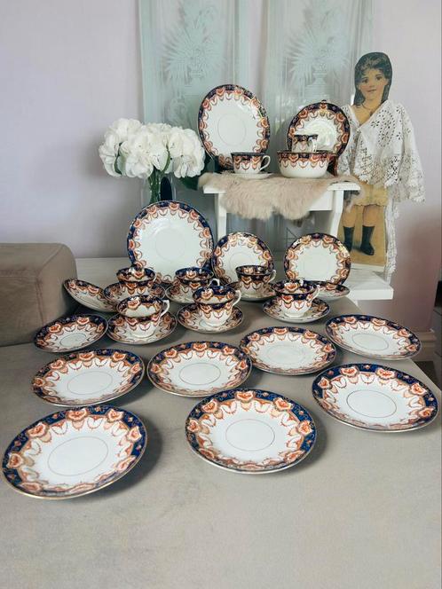 Royal Albert Crown china 1896 thee koffie taart antiek porse, Antiek en Kunst, Antiek | Servies compleet, Ophalen