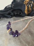 Parel zoetwater amethist facet beschermt intuïtie eyecatcher, Sieraden, Tassen en Uiterlijk, Kettingen, Paars, Nieuw, Ophalen of Verzenden