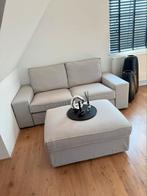 IKEA Kivik 2-zits Bank + Poef Lichtgrijs, Huis en Inrichting, Banken | Bankstellen, Ophalen, 150 tot 200 cm, 75 tot 100 cm, Rechte bank