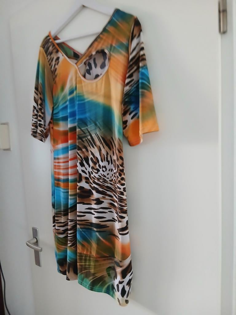 Modieuze en kleurrijke nieuwe tuniek van MAGNA. Maat 40-42., Verzenden, Blouse of Tuniek, Nieuw, Oranje