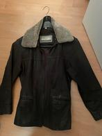 Jackey McGee leren jas met kraag - Maat S, Ophalen of Verzenden, Zo goed als nieuw, Maat 36 (S), Zwart