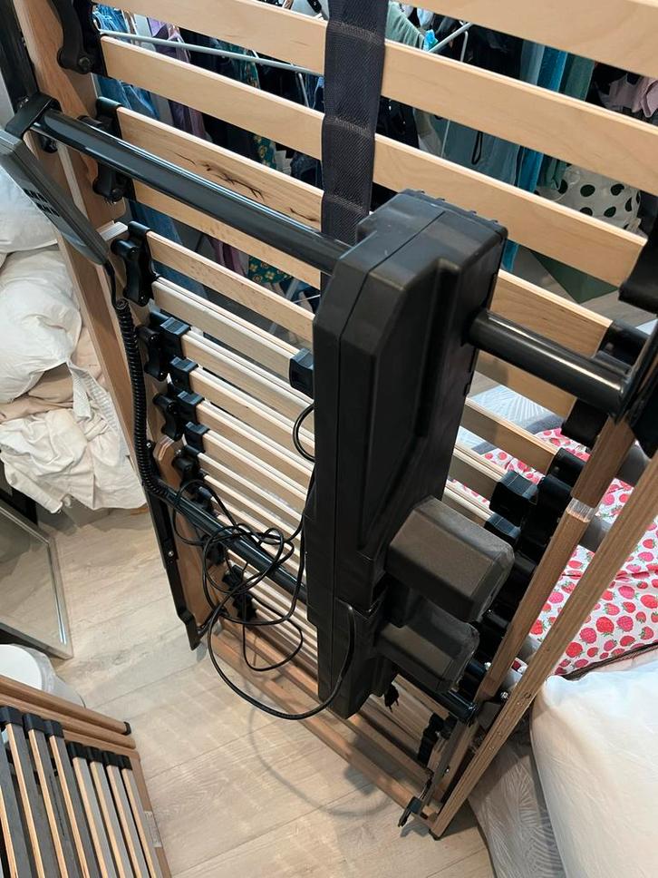 2 Elektrisch Verstelbare lattenbodems 70x200, Huis en Inrichting, Slaapkamer | Matrassen en Bedbodems, Gebruikt, Bedbodem, 140 cm
