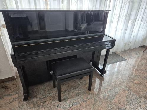 Piano, Muziek en Instrumenten, Piano's, Gebruikt, Piano, Zwart, Hoogglans, Ophalen