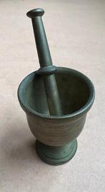 Mooie, kleine oude vijzel, koper of messing, Ophalen of Verzenden