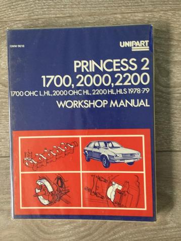 Workshop Manual British Leyland Princess 2 1700, 2000, 2200 beschikbaar voor biedingen