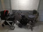 3 kinderwagens + accessoi, *2 eenpersoons *1 dubbel persoon, Kinderen en Baby's, Tweelingen en Meerlingen, Ophalen, Gebruikt, Kinderwagen of Buggy
