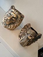 Gouden Leeuwenkop Bloempot, Huis en Inrichting, Woonaccessoires | Vazen, Ophalen, Geel, Aardewerk of Porselein, Zo goed als nieuw