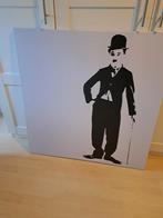 Canvas schilderij Charly Chaplin, Huis en Inrichting, Ophalen, Zo goed als nieuw, Schilderij, 75 cm of meer