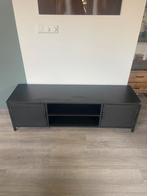 Tv meubel zwart metaal, Minder dan 100 cm, 25 tot 50 cm, Gebruikt, Ophalen of Verzenden