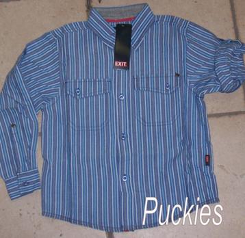 *SALE* Blauw Exit overhemd maat 104 *NieuW*  beschikbaar voor biedingen