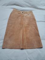 Vintage Suède Rok - Jürgen Michaelsen - Maat 36, Beige, Ophalen of Verzenden, Zo goed als nieuw, Maat 36 (S)