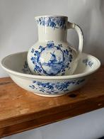 Antieke Petrus Regout Lampetset Blauw, Antiek en Kunst, Antiek | Keramiek en Aardewerk, Ophalen of Verzenden
