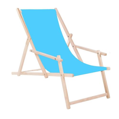 Ligbed | Strandstoel | Ligstoel | Verstelbaar | Arm Leuning, Tuin en Terras, Tuinmeubel-accessoires, Nieuw, Ophalen