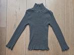 Zwart-wit gestreept shirt met col van WE maat 122/128, Gebruikt, WE, Meisje, Ophalen of Verzenden