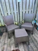 Tuinset - gebruikt maar nog prima!, Tuin en Terras, 4 zitplaatsen, Gebruikt, Ophalen of Verzenden, Wicker