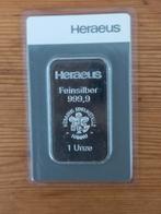 Heraeus ein unze silber .999, Postzegels en Munten, Edelmetalen en Baren, Ophalen of Verzenden, Zilver