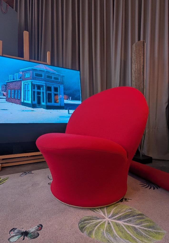 Artifort F572 | Pierre Paulin, Huis en Inrichting, Fauteuils, Gebruikt, Hout, Metaal, Stof, 50 tot 75 cm, 75 tot 100 cm, Ophalen