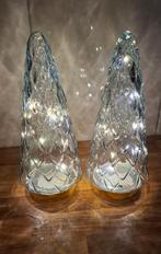 Lichtgevende glazen boompjes, Ophalen of Verzenden, Gebruikt, Glas, Minder dan 50 cm