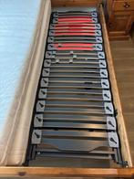 2 stuks elektrische Lattenbodem Twinnmot 70 x 200 cm, Ophalen, Bruin, 200 cm, Hout