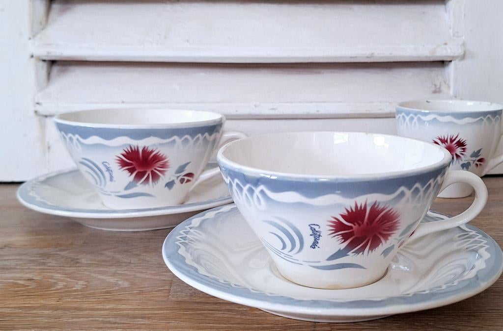 California, Korenbloem, grote kop en schotels, Ophalen of Verzenden