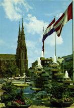 Eindhoven, Fontein Stadhuisplein en St. Catharinakerk - 1981, Ophalen of Verzenden, 1980 tot heden, Gelopen, Noord-Brabant