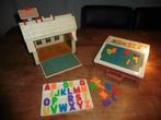 Fisher Price Vintage SCHOOL 923 1971 Days Desk 176 uit 1972, Ophalen of Verzenden, Gebruikt, Speelset