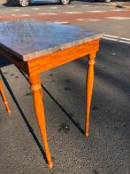 Bijzet tafel met fossiel natuursteen bovenblad, Huis en Inrichting, Ophalen of Verzenden, Zo goed als nieuw