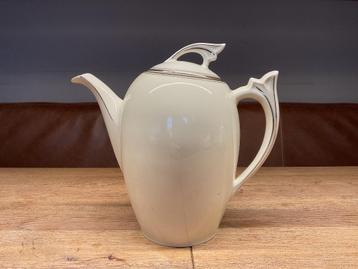 Vintage Bavaria koffiepot – Mitterteich porselein Crème+goud beschikbaar voor biedingen