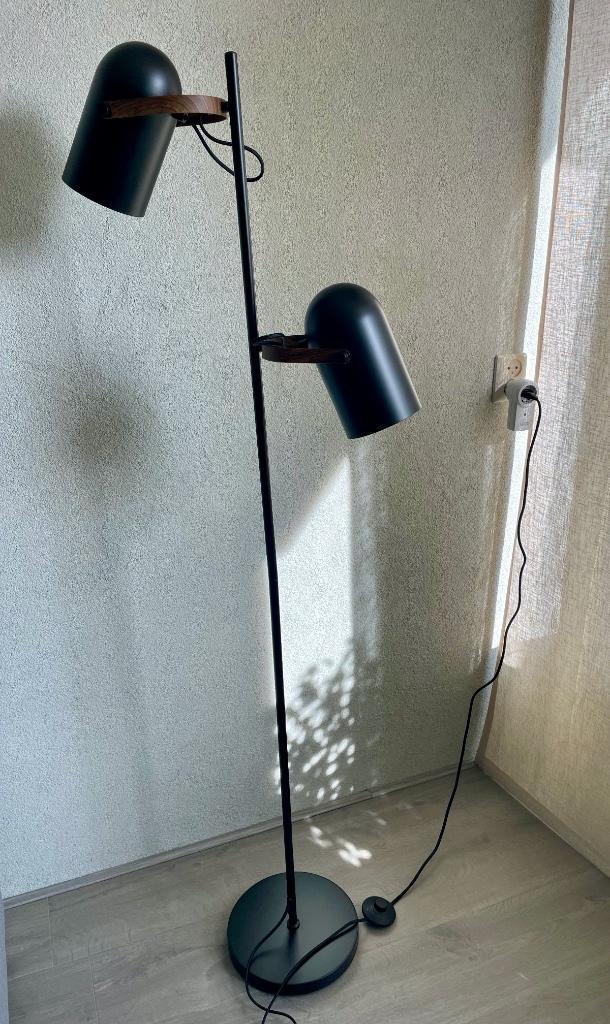 Light & Living Wester Vloerlamp - Mat Zwart - retro, Huis en Inrichting, Lampen | Vloerlampen, Zo goed als nieuw, 150 tot 200 cm