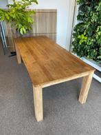 TAFEL MASSIEF TEAK, GROOT, 2.20X0.98 NU VOOR MAAR 250,00, Huis en Inrichting, Tafels | Eettafels, Ophalen, Gebruikt, Teakhout