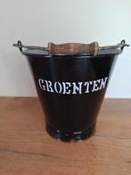 Zwart emaille groenten emmer BK, Ophalen of Verzenden