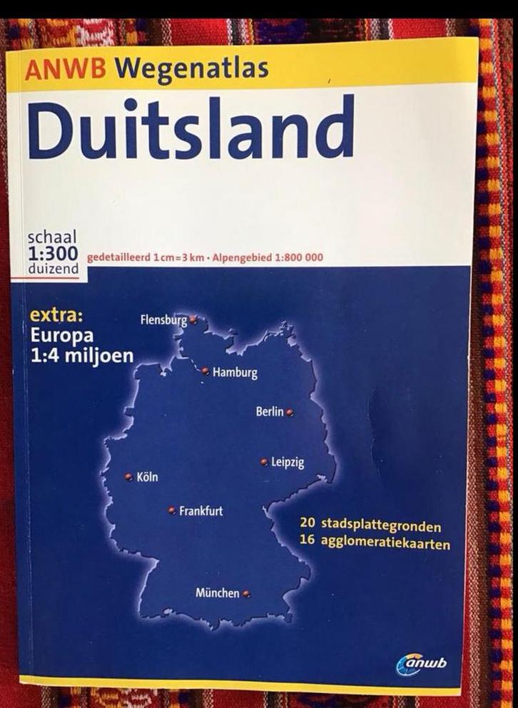 Wegenkaart Duitsland ANWB (1 cm = 3 km), Boeken, Atlassen en Landkaarten, Zo goed als nieuw, Landkaart, Duitsland, 2000 tot heden