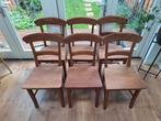 6x teak houten stoelen, Antiek en Kunst, Ophalen of Verzenden