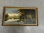 Landschap schilderij J.van Riemsdijk, Antiek en Kunst, Ophalen
