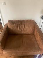 Comfortabele bruine fauteuil, Gebruikt, Minder dan 75 cm, Leer, Ophalen of Verzenden
