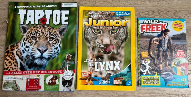3x Tijdschrift Freek / National Geographic -Totaal 0,50 euro, Boeken, Tijdschriften en Kranten, Gelezen, Wetenschap en Natuur