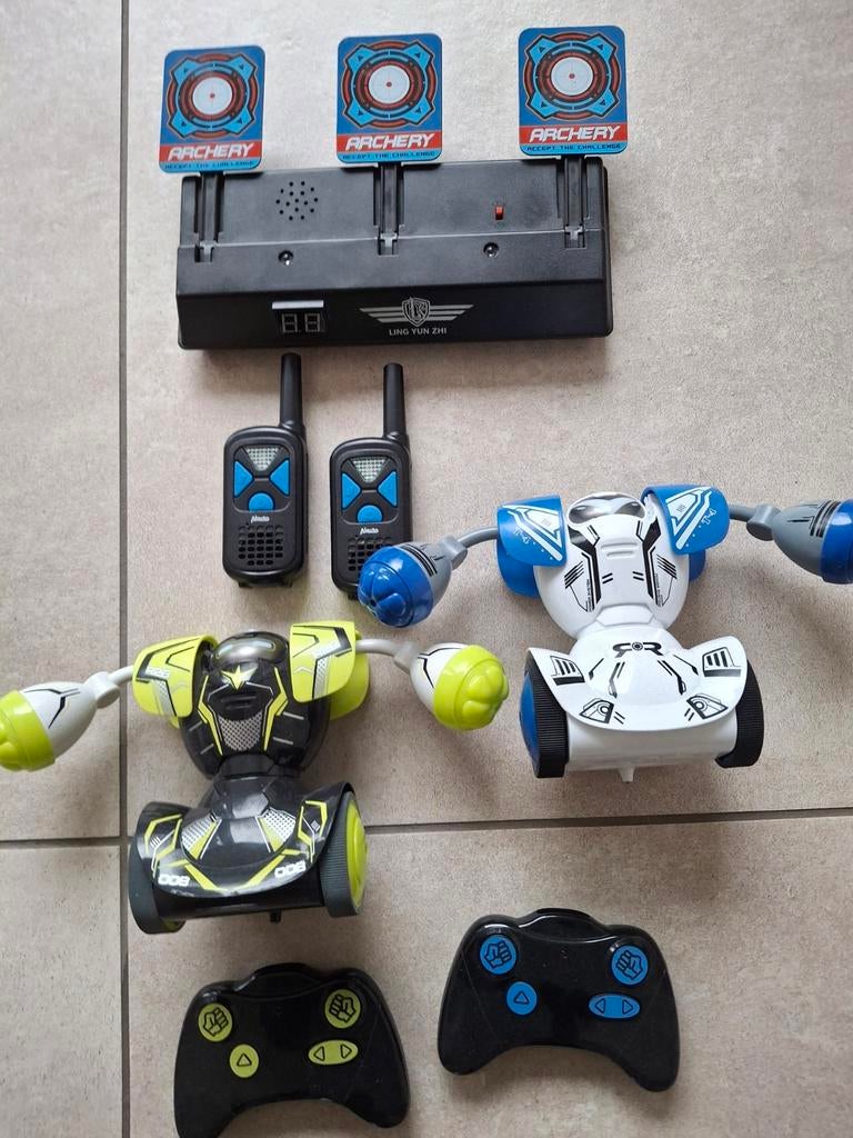 Silverlit Robo Kombat robotten walkie talkie shoot a target, Kinderen en Baby's, Speelgoed | Overig, Gebruikt, Jongen, Ophalen of Verzenden