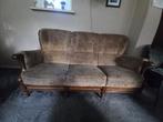 Oude, comfortabele 3-zits bank + 2 stoelen, Ophalen, Gebruikt, 75 tot 100 cm, 200 tot 250 cm