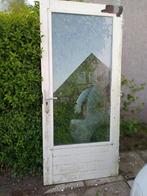 Prima hardhouten deur met dubbel glas, Doe-het-zelf en Verbouw, 80 tot 100 cm, Gebruikt, Hout, Buitendeur