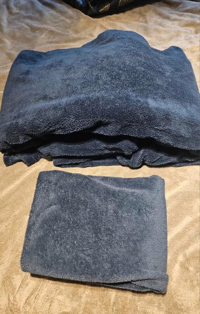 Optidee Optipluche Dekbedovertrek 1-persoons Blauw, Huis en Inrichting, Badkamer | Badtextiel en Accessoires, Ophalen of Verzenden