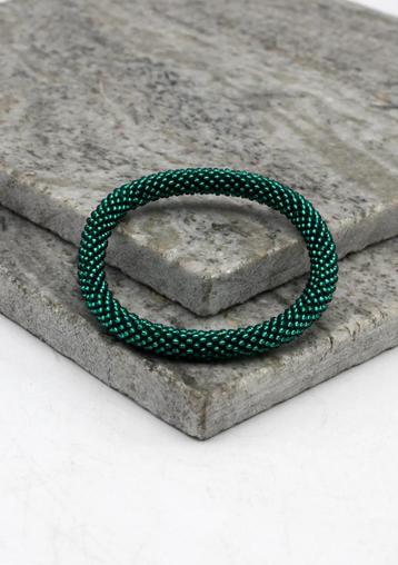 Glaskralen armband - groen - RB226 beschikbaar voor biedingen
