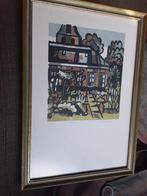 Litho van Henk Blokhuis Almelo met NH kerk Den Ham nr 36/50, Ophalen of Verzenden