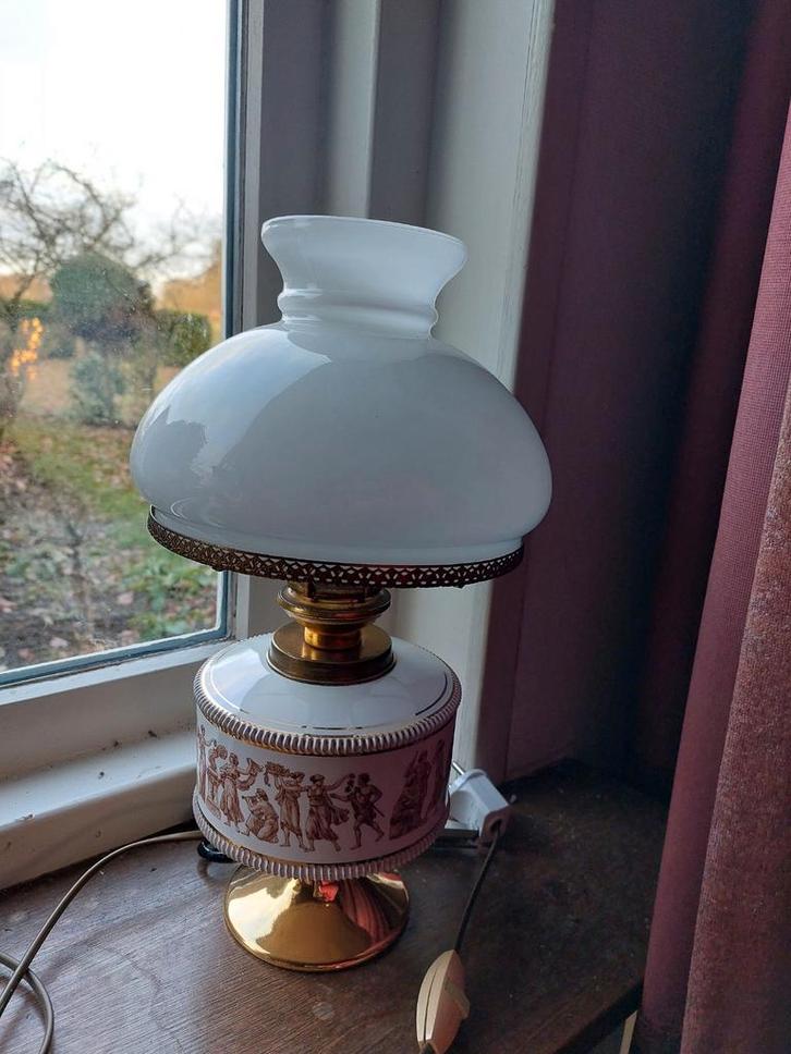 Vintage Schemerlamp met Griekse Motieven, Antiek en Kunst, Antiek | Lampen, Ophalen