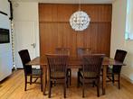 Teakhouten uitschuifbare eettafel met 6 stoelen 160-229cm, Ophalen