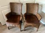 4 nette lloyd loom eetkamer stoelen, Ophalen, Zo goed als nieuw, Bruin