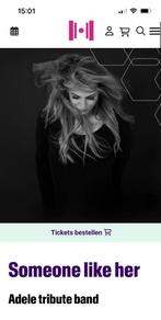 2 tickets Some one like her 1 november Leeuwarden, Tickets en Kaartjes, Twee personen