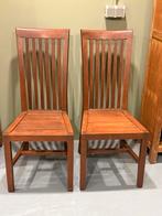 Teak houten stoelen - 2 stuks, Huis en Inrichting, Ophalen, Gebruikt, Twee, Bruin