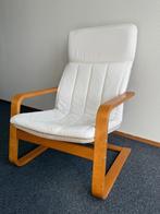 Ikea POANG fauteuil/stoel wit, Huis en Inrichting, Fauteuils, Ophalen, Hout, Gebruikt, 75 tot 100 cm